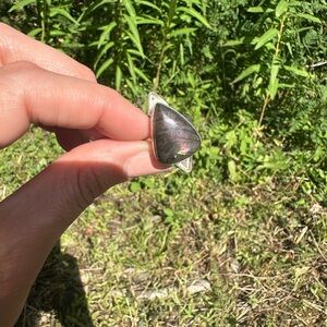 Sterling Silver Purple Flash Labradorite Ring